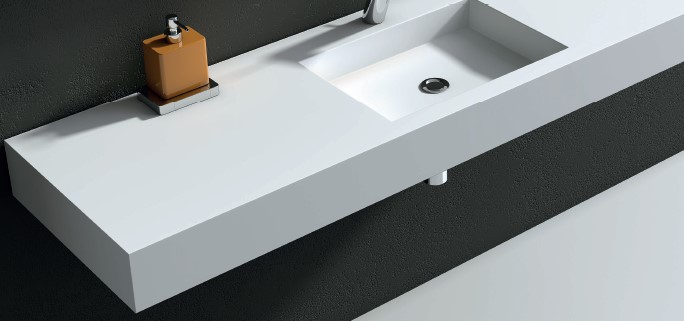 Lavabo integrado en la encimera Solid surface