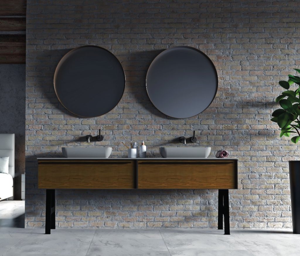 Mueble de baño de madera colección Marko madera