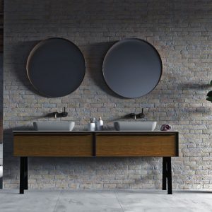 Mueble de baño de madera colección Marko madera