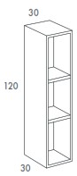 Estantería 2 estantes sin puerta de 120