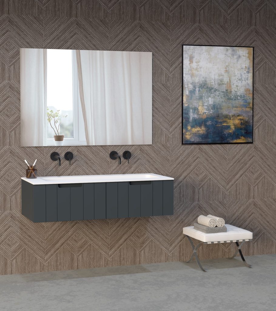 Mueble de baño colección Balma en gris marengo