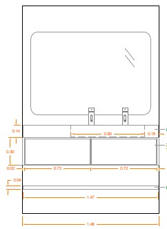 Plano mueble de baño