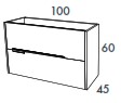 100 cm 100x45x60