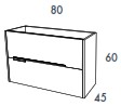 80 cm 80x45x60