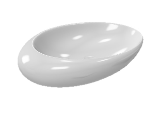 Lavabo Oval blanco brillo