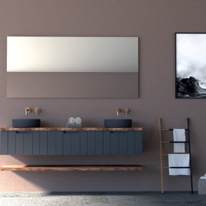 Mueble de baño Balma negro mate